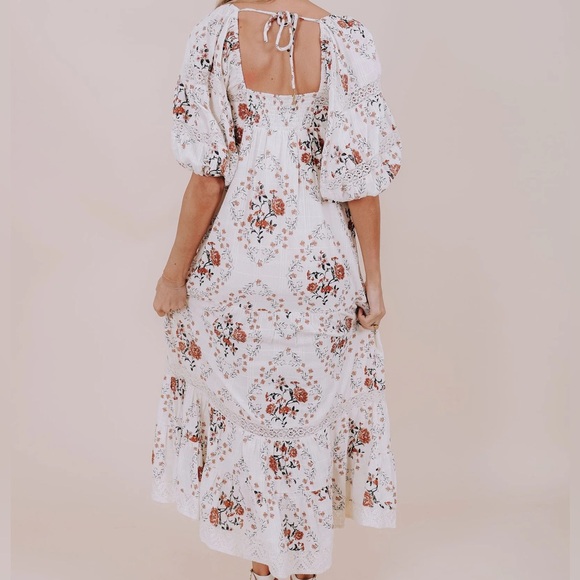 Free People Cream Floral Maxi Dress EUC - Picture 11 of 16